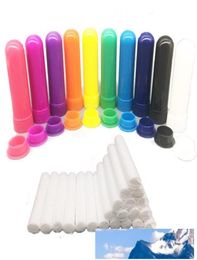 100 Sets Coloured Essential Oil Aromatherapy Blank Nasal Inhaler Tubes Diffuser With High Quality Cotton Wicks1187498