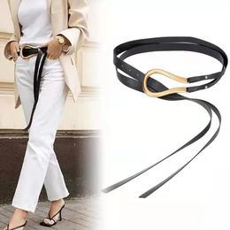 Luxury Designer Belt For Women Genuine Leather Unique Buckle High Quality Light Jeans Female Waistband Fashion Strap 240309