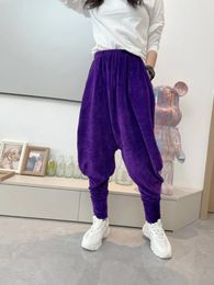 Women's Pants Purple Corduroy Baggy Cross-Pants Women Solid Color Harajuku Streetwear Jogger Fitness Sweatpants Sportswear Bottom Trousers