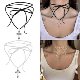 Pendant Necklaces Choker Tie Neckband Chain Jewellery Gift Alloy Material H9ED