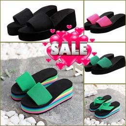 New style GAI 2024 Women Sandals Womens Slides Crystal Casual shoes Platform Summer Beach Slipper low price