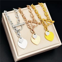 Double Heart Charm 14k Gold Bracelets For Women Bohemia Rhinestone Chain Bracelet Necklace Jewelry