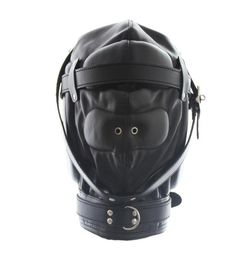 New PU Head Hoods Slave Head Masks Detachable Face Mask BDSM Bondage Pleasure Mask Sex Toys Adult Products7726799