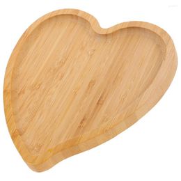Dinnerware Sets Heart Shaped Serving Plate Tray Bamboo Trays Multi-function Bread Fruit Cake Pan