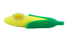 Corn shaped hand smoking silicone bong pipe tobacco non toxic spoons8220236