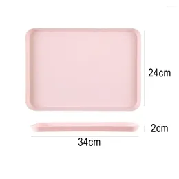Plates 1pc Rectangular Serving Tray Anti-Slip Scratch Resistant Smooth Plate For Kitchen Home Decoration Parts