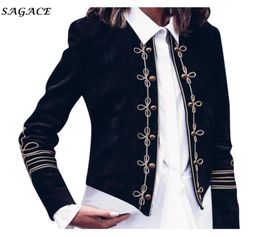 Sagace Clothes Coats Women Fashion Solid Autumn Ladies Fashion Retro Steampunk Gothic Military Coat Jacket Top Cardigan Girls CX202633876