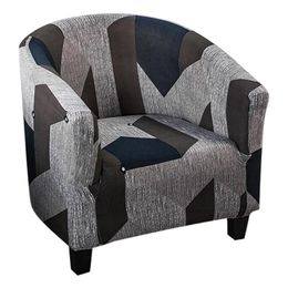 New Printed Elastic Tub Chair Cover Living Room Stretch Sofa Slipcover Furniture Single Seater Couch Banquet Armchair Cover2528