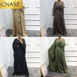 Sets 3pcs Designs Turkey Abaya Woman Khimar Burka Saudi Black Abayas Arabic Dress Modest Clothing Muslim Sets Hijab Clothes Fashion