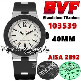 2022 BVF 103539 Aluminium Titanium A2892 Automatic 40M Mens Watch Rubberclad Logo Letter Bezel Luminous Steve Aoki Dial Rubber Str216D