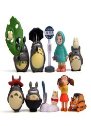 10Pcs Totoro Movie Action Figures May Bus Cat PVC Mini Toys Artwares Cake Toppers 0724inch4161068