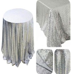 Sequin TableCloth Round Glitter Sequin Table Cloth for Wedding Banquet9028966