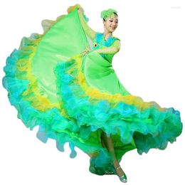 Stage Wear Woman Opening Dance Costume Female Spanish Big Swing Dress Performance Clothing Dancing National Adult Red