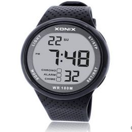 Xonix Men Sports Watch Digital Waterproof 100m Swimming Watch Orologio LED Cronografo Multifunzione Multifunzione Outdoor Outdoor Outdoor Owatch249C