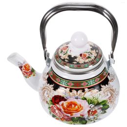 Dinnerware Sets Enamel Pot Kettle Teapot For Stovetop Camping Retro Pour Over Kungfu