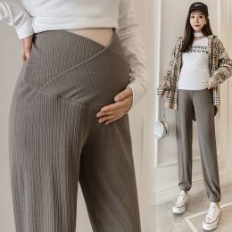 Capris 2021 Sports Casual Cotton Maternity Pants Spring Autumn Thin Belly Pants Clothes for Pregnant Women Preganncy Trousers Clothing