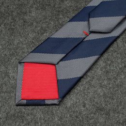 Neck Ties Designer Red and blue personalized diagonal stripe color matching tie for men's bee pattern formal business casual men's tie 6NW0