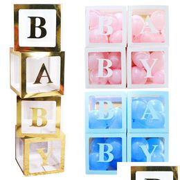Other Event & Party Supplies Transparent Balloon Box Baby Shower Decoration Boy Girl 1St Birthday Party Decorations Kids Wedding Decor Dhf6D
