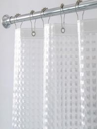 180180cm Heavy Duty 3D Eva Clear Shower Curtain Liner Set for Bathroom Waterproof Curtain3022327