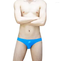 Underpants Men Ultra Thin U Convex Bulge Briefs Underwear Breathable Ice Silk Seamless Gay Bikini Cueca Male M-XXXL Panties