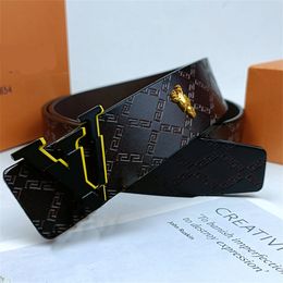 Belt for men, designer belts black and yellow buckle belt, 100% genuine leather belt, women's accessories, luxury letter belt, high-quality casual business belt