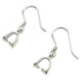 Earring Finding pins bails 925 sterling silver earring blanks with bails diy earring converter french ear wires 18mm 20mm CF013 5p276T