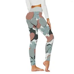 Women's Pants Women Pilates Slimming Valentine's Day Print Running Control Workout Yoga Leggings Street Vintage Sweatpants