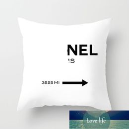 Classic European and American Big Brand Logo Affordable Luxury Style Square Fashion Living Room Sofa Short Plush Pillow Cover