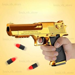 Gun Toys Shell Ejection Desert Eagle Soft Bullet Toy Gun Airsoft Pistol Foam Launcher for Boys Girls Shooting Games Handgun T240309