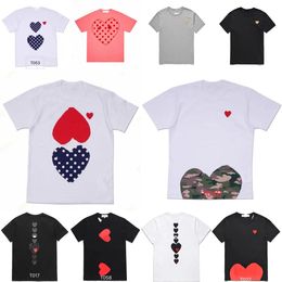 New Play Mens t Shirt Designer Red Commes Heart Women Garcons s Badge Des Quanlity Ts Cotton Cdg Embroidery Short Sleeve h15
