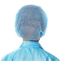 Ball Caps Services Disposable Hair Head Food Cover /Caps 100pcs Non-woven Blue For Baseball Mechanical Hat
