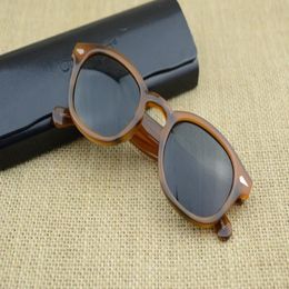Whole Design S M L Frame 18Color Lens Sunglasses Lemtosh Johnny Depp Glasses Top Quality Eyeglasses Arrow Rivet 1915 With Case250I