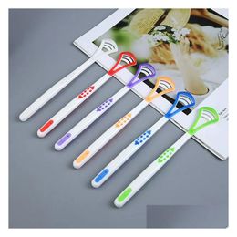 Other Oral Hygiene Colorf Soft Sile Tongue Scraper Cleaner Brush Cleaning Easy To Use Individually Packed Drop Delivery Health Beauty Ot4Bf