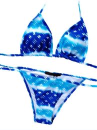 Designer Sexy Bikini Set For Women Bandage Swimsuit Twopieces Crop Top Swimwear Thong Bathing Suit High Waist Beachwear