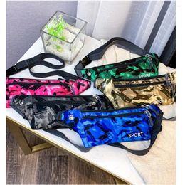 Outdoor Bags Large Capacity Camo Waist Bag Tissue Paper Storag Headphone Hole Running Stratification Ultra Light Sport