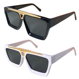 Mens Sunglasses Z1502W Designer New Millionaire Men Sun glasse white frame 10 0 Thickness Three-dimensional Square Sheet Simple St266w