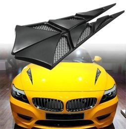 2PCS Car Hood Side False Air Outlet Stickers Simulation Vent Ation Side Wind Mouth Shark Decorative Stickers3098480