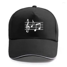 Ball Caps Fashion Funny Music Note Print Baseball Cap Unisex Women Men Casual Cotton Hat Snapback Hats Trucker Sun-Hats