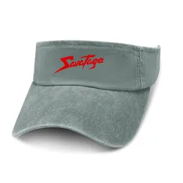 Berets Savatage Band Sun Visor Leaky Top Cowboy Hats Mens Womens Customise DIY Cap Sports Baseball Tennis Golf Caps Empty Open Hat