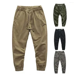 Men's Pants Training Trousers Unique Design Pure Colour Sports Casual Deep Crotch Ankle-Length Running For Jogging