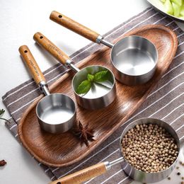 Measuring Tools Kitchen Accessories Wooden Handle Spoon Set Food Grade Bpa Free Polished Surface Reusable Cooking Tool For Accurate