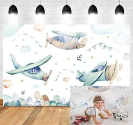 Background Material Neoback Cartoon Backdrop For Pography Celebration Birthday Po Plane Banner Boys Cloud And Sky Vinyl Cloth11908204