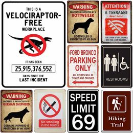 Metal Painting Vintage Warning Attention Notice Metal Tin Signs Posters Plate Wall Decor for Home Bars Garage Cafe Clubs Retro Poster Plaque T240309