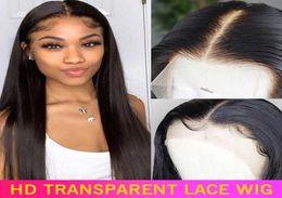 full lace human hair 360 Lace Front Human Hair Wigs Pre Plucked Brazilian Straight Lace Frontal Wig With Baby Hair Remy6805025