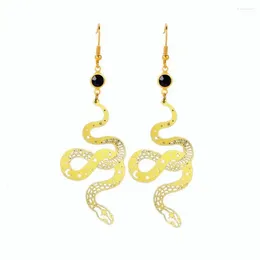Dangle Earrings Creative Hollow Snake Pendant For Women Bohemian National Wind Star Moon Pattern Jewellery Direct Sales