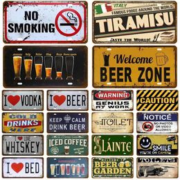 Metal Painting Whiskey Metal Sign Welcome Beer Zone Cold Bar Pub Cafe Wall Decor Retro Metal Tin Sign Crafts Decor Car Plate Tinplate Plaques T240309