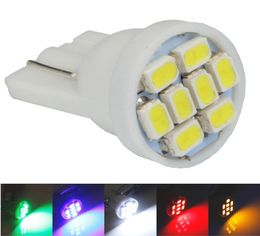 100pcs T10 1206 3020 8SMD w5w 194 168 192 Auto Car Wedge 8 LEDs SMD Clearance Light bulb Lamp Styling Wholes White blue red6200612