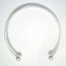 10pcs lot Silver Plated Bangle Bracelets For DIY Craft Murano Jewellery Gift 7 6inch C15289g