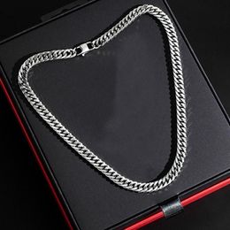 Men Necklace Chain On The Neck Hip Hop Steel Stainless Friendship Steampunk Cuban Link Long Jewellery Chains1862