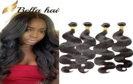 100 Brazilian Virgin Hair Body Wave Weaves Weft 1024inch 4pcslot Natural Black 9A High Quality Extensions Julienchina1484443